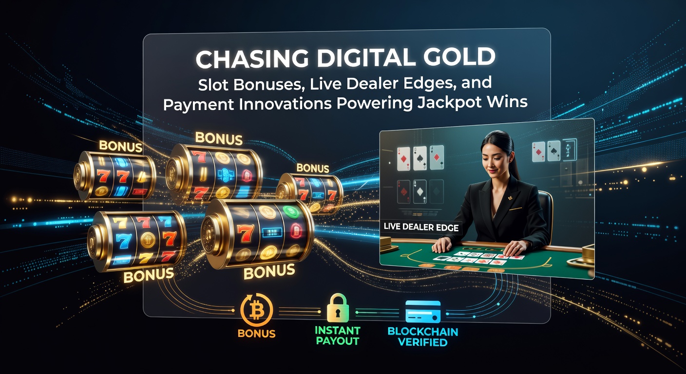 Sleek live dealer table with cards flying and a digital jackpot ticker exploding in golden lights, surrounded by payment icons like lightning-fast wallets and crypto symbols