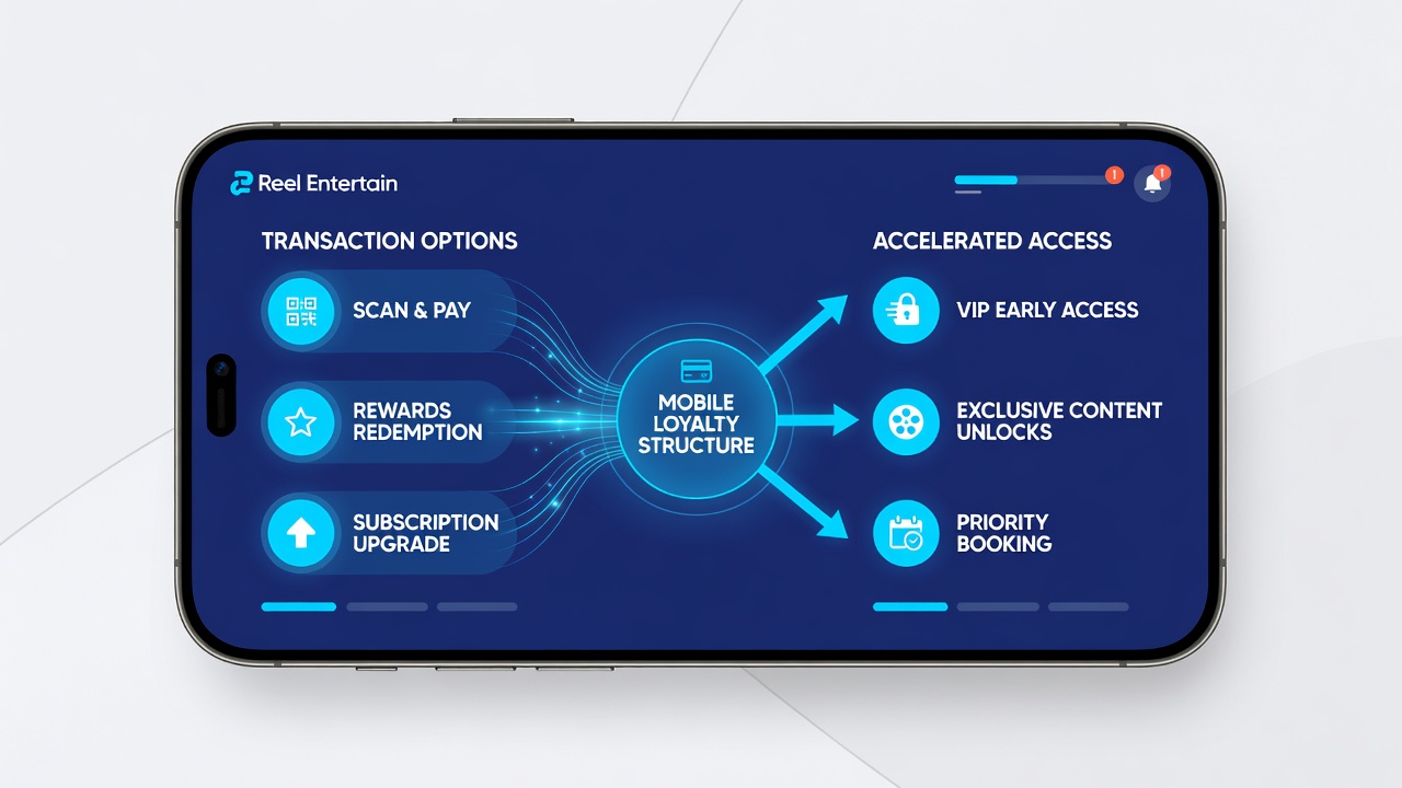 Loyalty dashboard displaying accelerated access levels connected to various transaction methods