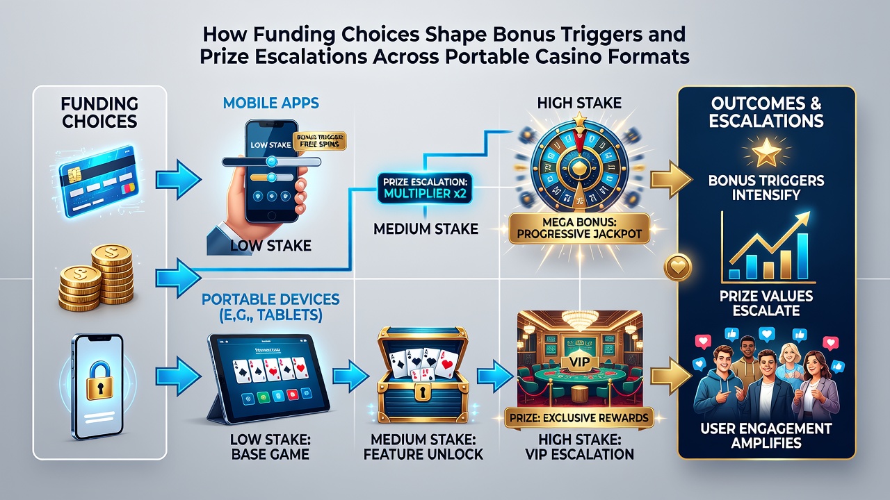 Chart displaying prize escalation curves linked to different mobile deposit methods