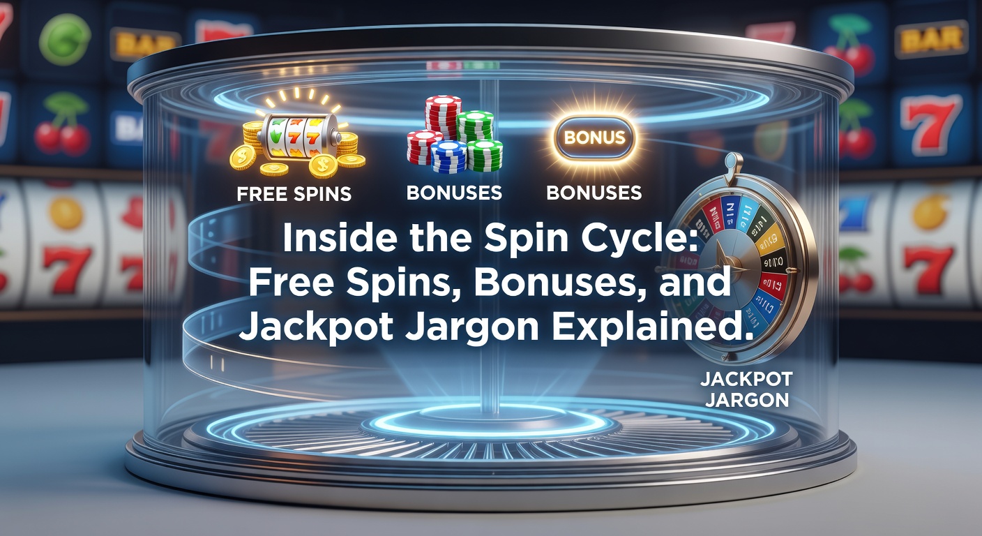 Vibrant slot machine reels spinning with colorful symbols, free spin icons, and glowing jackpot meters highlighting bonus triggers and payout potential