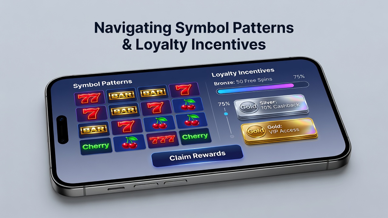 Mobile app dashboard showing loyalty points earned from symbol combinations and tier progression