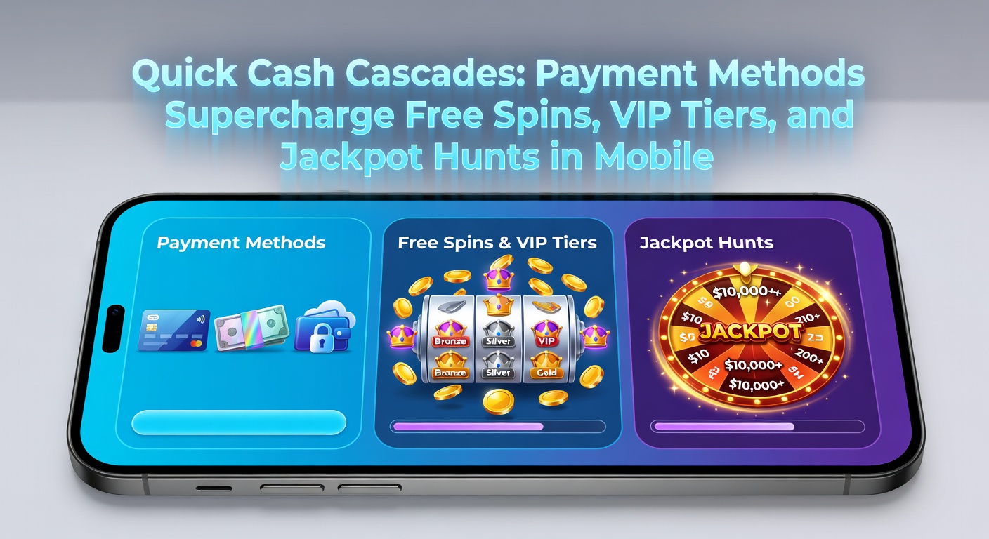 VIP loyalty ladder graphic on a mobile screen, with payment icons at each rung unlocking exclusive free spins and jackpot entries