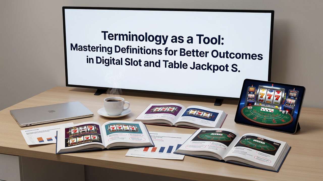 Close-up of table game interface highlighting jackpot terminology and bonus definitions