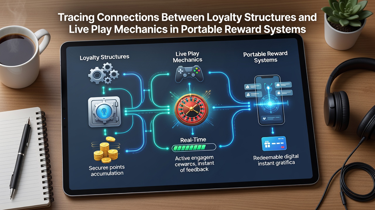 Loyalty dashboard on mobile device showing live play metrics and reward progress